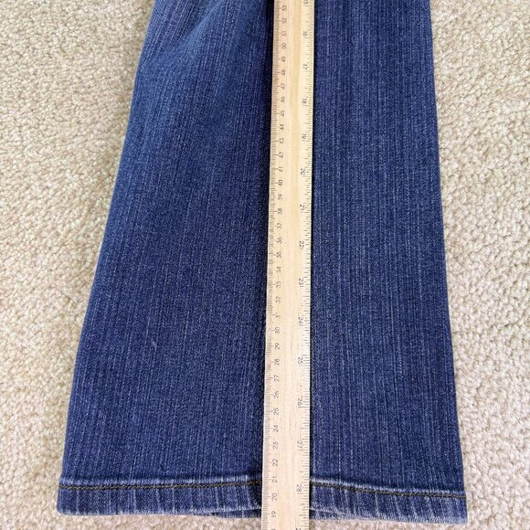 DKNY Womens Size 12 Short Mid Rise Bootcut Denim Jeans 34x28 Y2K F093 - Picture 10 of 12